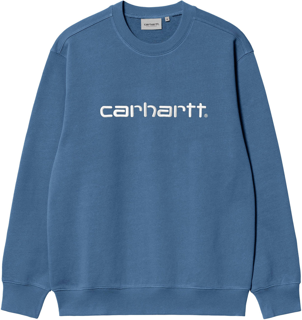 Carhartt Wip Felpa W Carhartt Sweat Sorrent White Blue Donna - 1