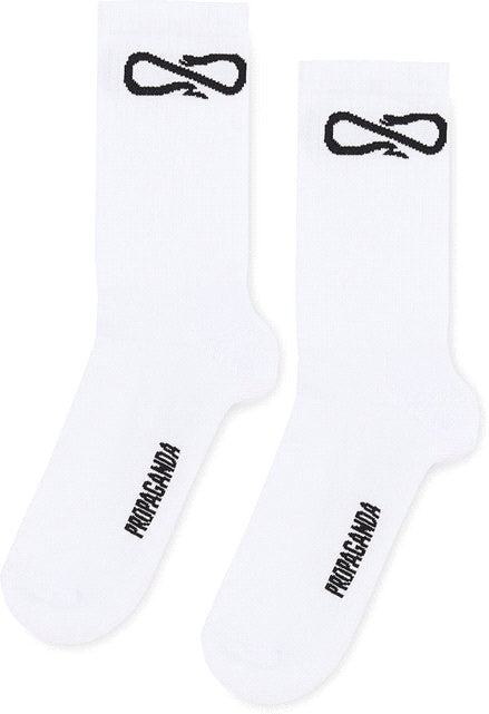Propaganda Calze Socks Logo White Bianco Uomo - 1