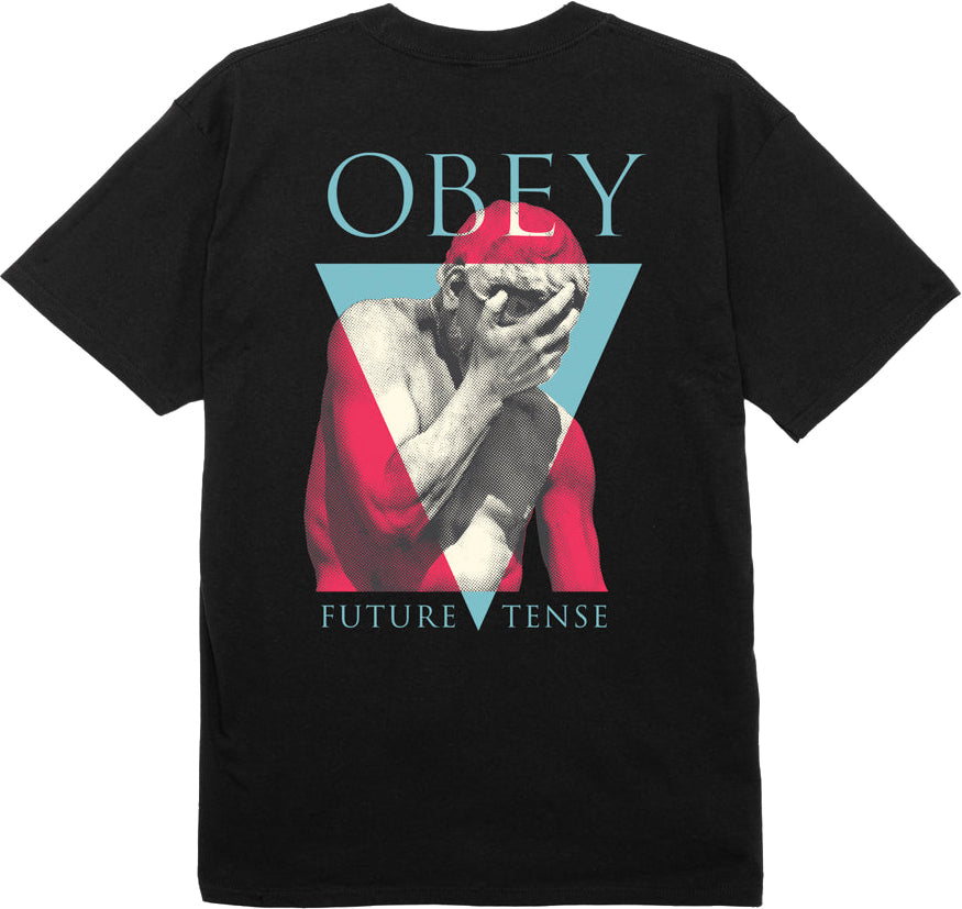 Obey T-shirt Future Tense Classic Tee Black Nero Uomo » ModeOn
