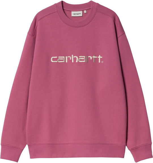 Carhartt Wip Felpa W Carhartt Sweat Magenta Tonic Donna