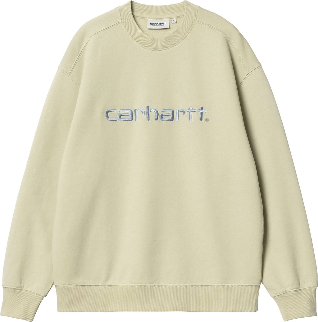 Carhartt Wip Felpa W Carhartt Sweat Beryl Frosted Blue Giallo Donna - 1