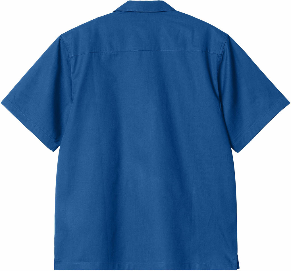 Carhartt Wip Camicia S/s Delray Shirt Acapulco Wax Blue Uomo - 2