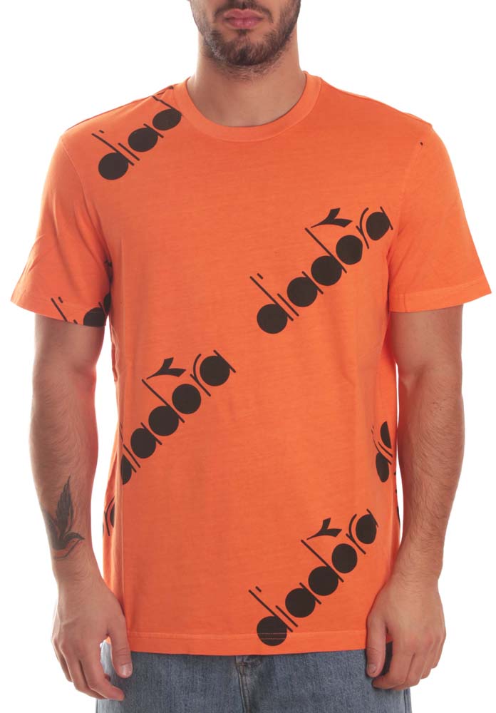 Diadora T-shirt 5palle Aop Golden Poppy Arancione Uomo - 1
