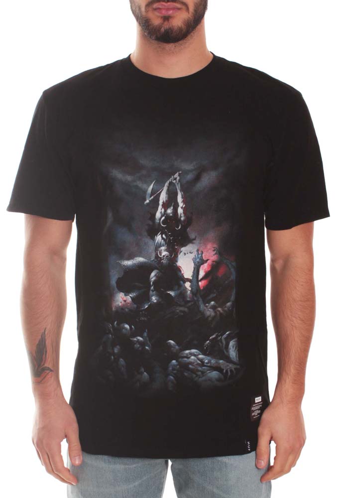 Huf T-shirt Frazetta Death Dealer Tee Black Nero Uomo - 1