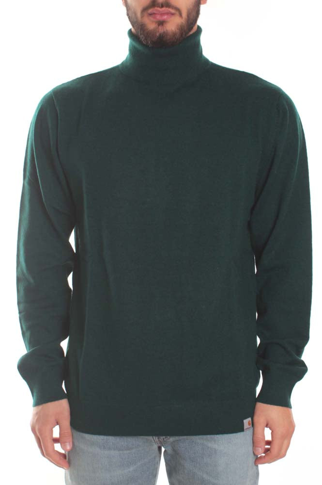 Carhartt Wip Carhartt Maglione Playoff Turtleneck Sweater Dark Fir Verde Uomo - 1