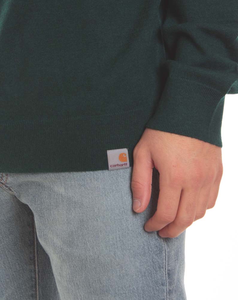 Carhartt Wip Carhartt Maglione Playoff Turtleneck Sweater Dark Fir Verde Uomo - 4