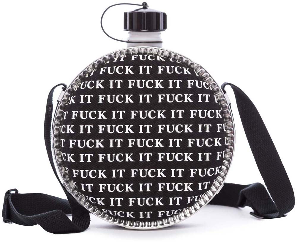 Huf Borraccia Fuck It Canteen Black Nero Unisex - 1