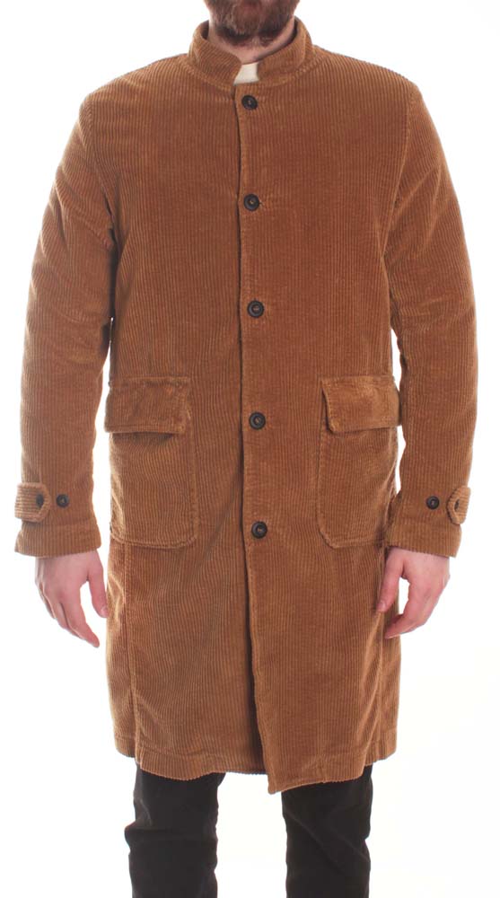Bottega Chilometri Zero Giacca Madson Cappotto Sfoderabile Velluto Nespola Beige Uomo - 1