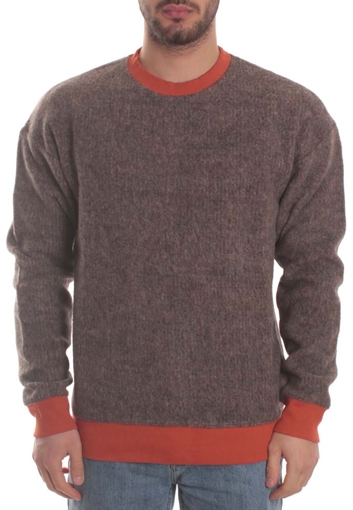 Bottega Chilometri Zero Felpa Madson Aragosta Grigio Uomo - 1
