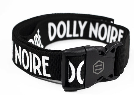 Dolly Noire cinta Stripe Logo belt black