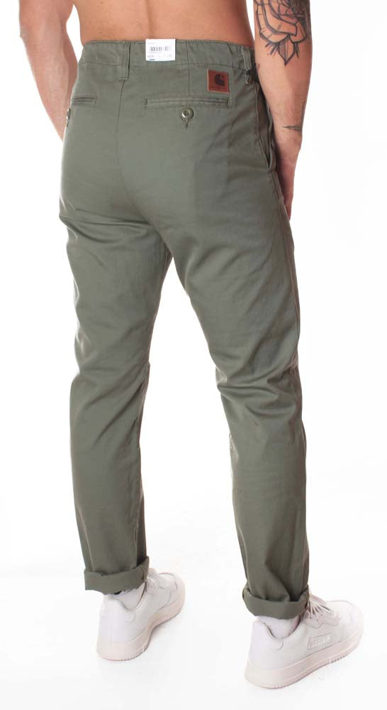 Carhartt Wip Carhartt Pantaloni Club Pant Dollar Green Verde Uomo - 1