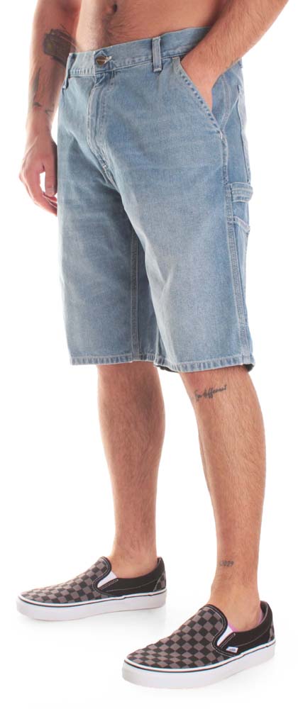 Carhartt Wip Carhartt Short Ruck Single Knee Pant Wj Blue Denim Chiaro Uomo - 4