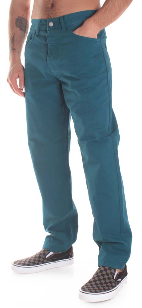 Carhartt Wip Carhartt Pantaloni Newel Pant Moody Blue Uomo - 2