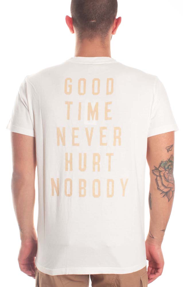 Bottega Chilometri Zero Madson T-shirt Good Time Bianco Uomo - 2