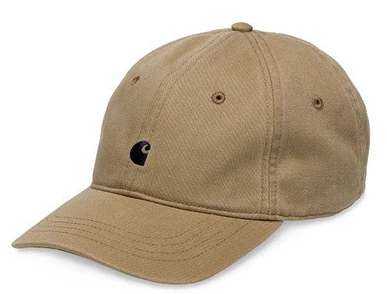 Carhartt Wip Carhartt Cappello Madison Logo Cap Leather Black Beige Unisex - 1