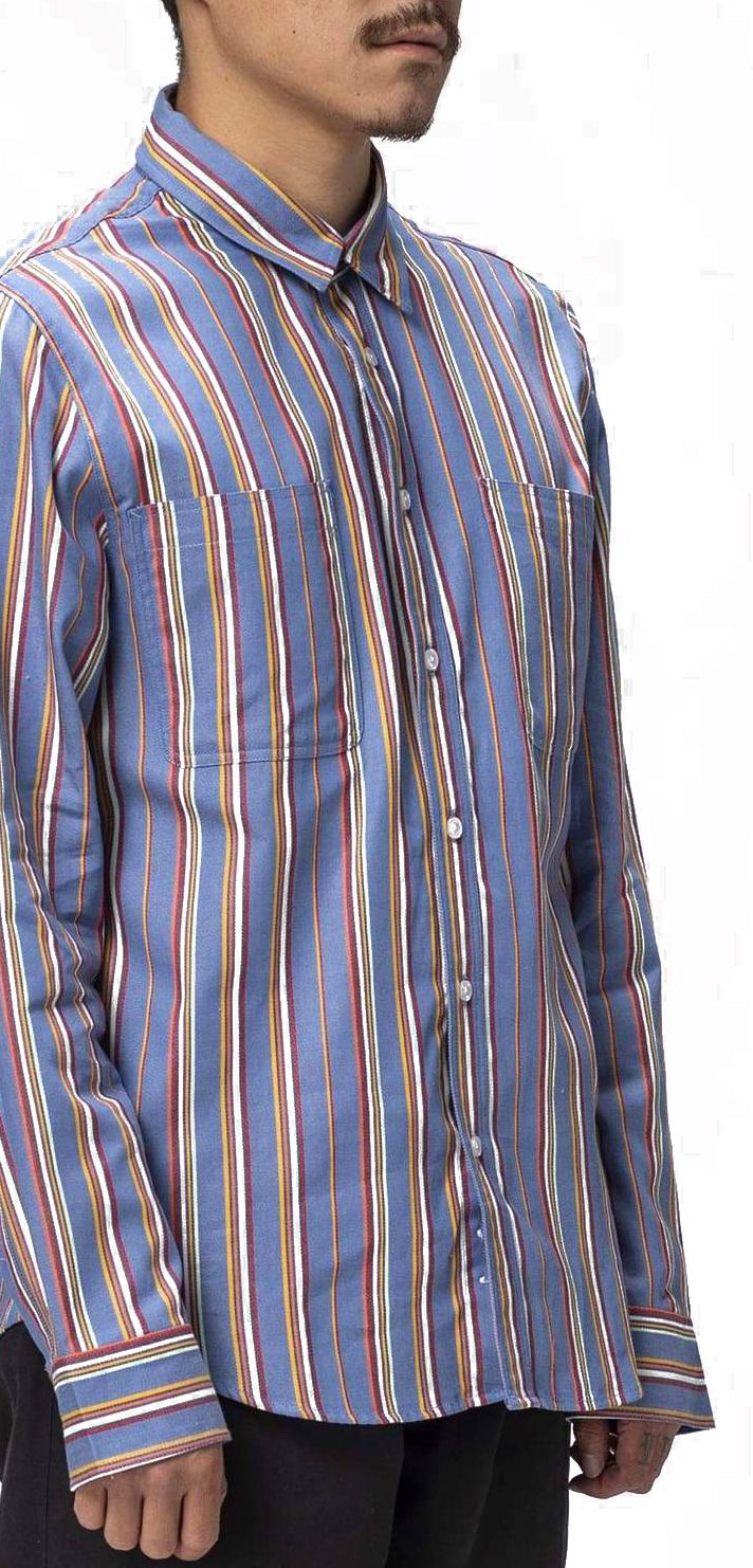 Huf Camicia Taylor Work Woven Long Sleeve Shirt Indigo Uomo - 2
