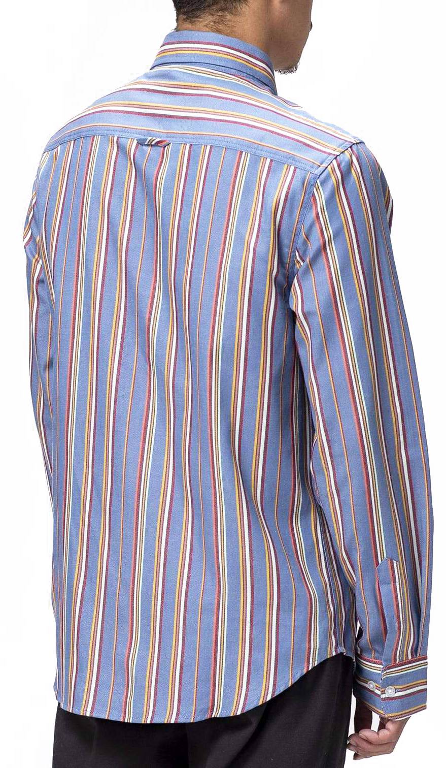 Huf Camicia Taylor Work Woven Long Sleeve Shirt Indigo Uomo - 3