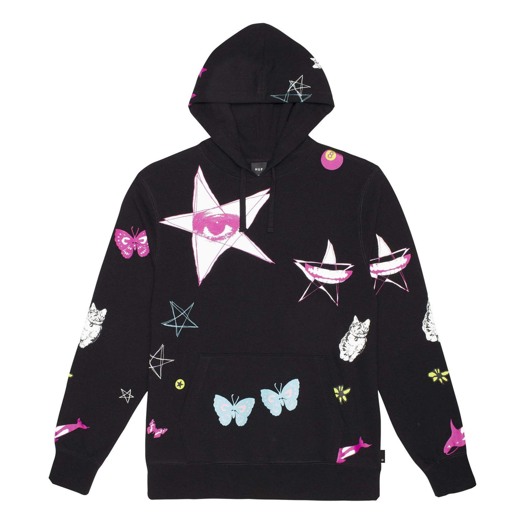 Huf Felpa Kei Pullover Hoodie Black Uomo - 1