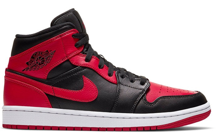 Jordan Air 1 Mid Shoes Black Gym Red White Black/red Uomo - 1