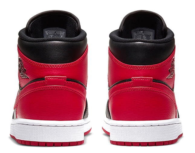 Jordan Air 1 Mid Shoes Black Gym Red White Black/red Uomo - 4