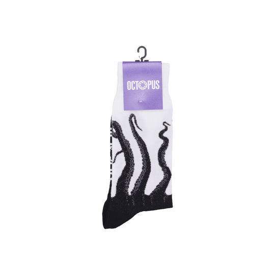  Octopus Calze Reverse Original Socks Black White Uomo Nero