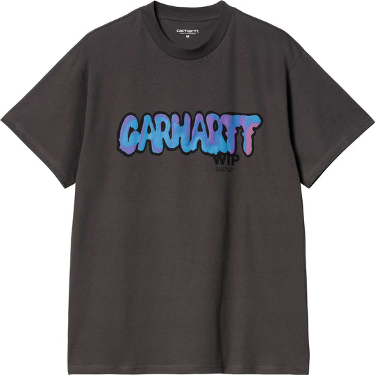  Carhartt Wip T-shirt S/s Drip Tee Charcoal Uomo Grigio