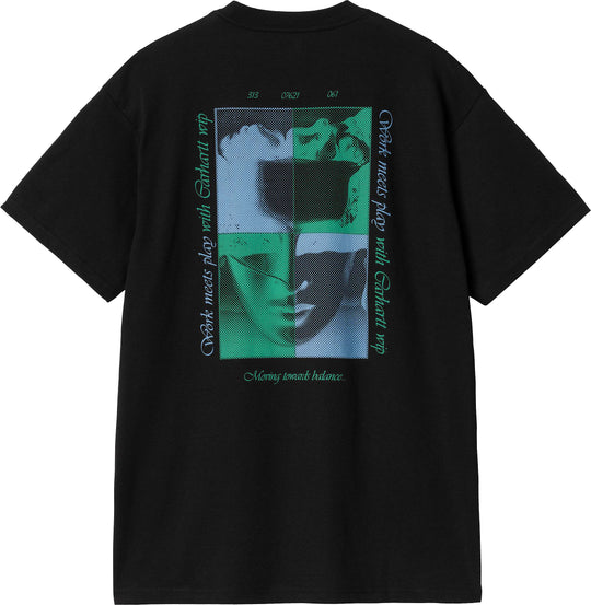  Carhartt Wip T-shirt S/s Work & Play Tee Black Uomo Nero