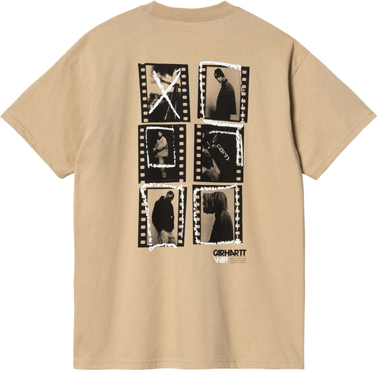  Carhartt Wip T-shirt Ss Contanc Sheet T-shirt Sable Uomo Marrone
