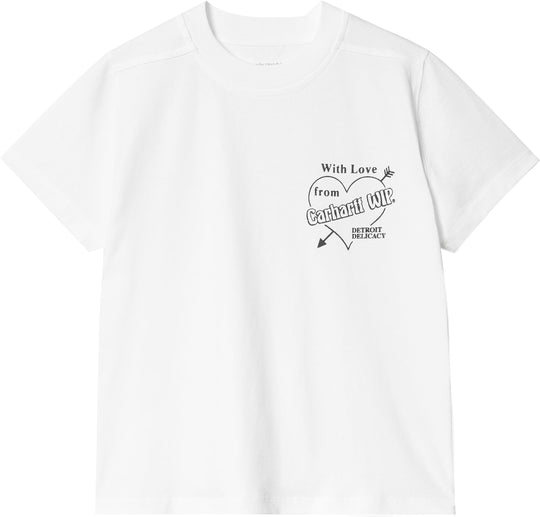  Carhartt Wip T-shirt W Ss Delicacy T-shirt White Black Donna Bianco