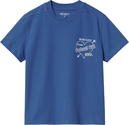  Carhartt Wip T-shirt W Ss Delicacy T-shirt Acapulco White Donna Blue