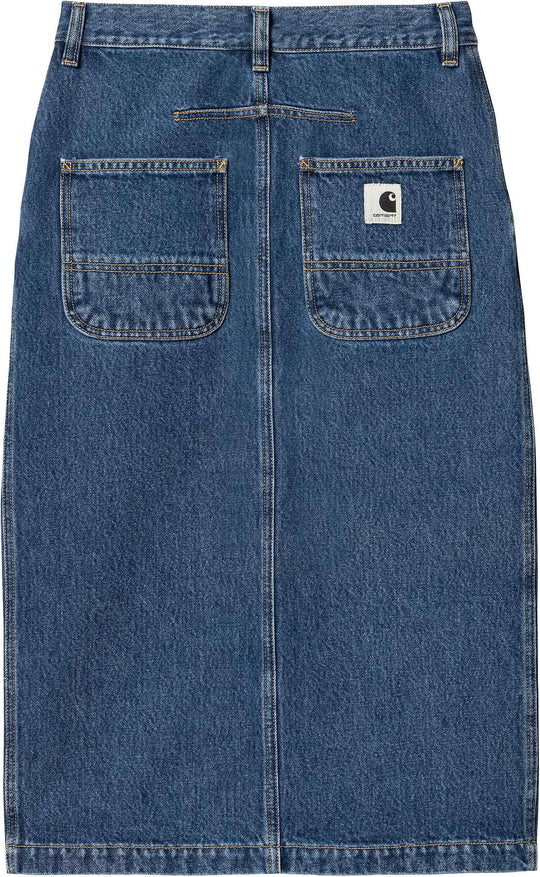  Carhartt Wip Gonna W Colby Skirt Blue Stone Washed Donna
