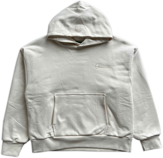  Garment Workshop Felpa Double Layer Embro Hoodie Cream Uomo Bianco