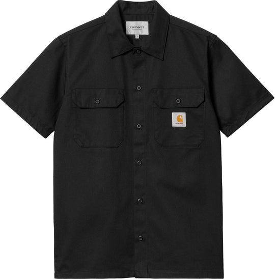  Carhartt Wip Camicia S/s Master Shirt Black Uomo Nero