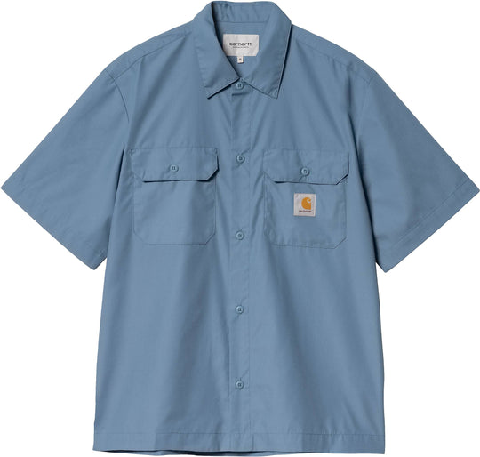  Carhartt Wip Camicia S/s Craft Shirt Sorrent Uomo Blue