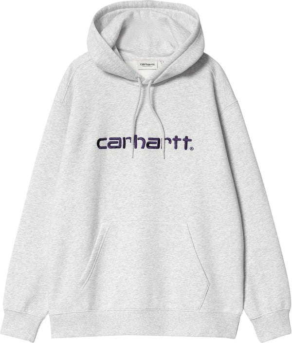 Carhartt Wip felpa W Hooded Carhartt Sweatshirt ash heather