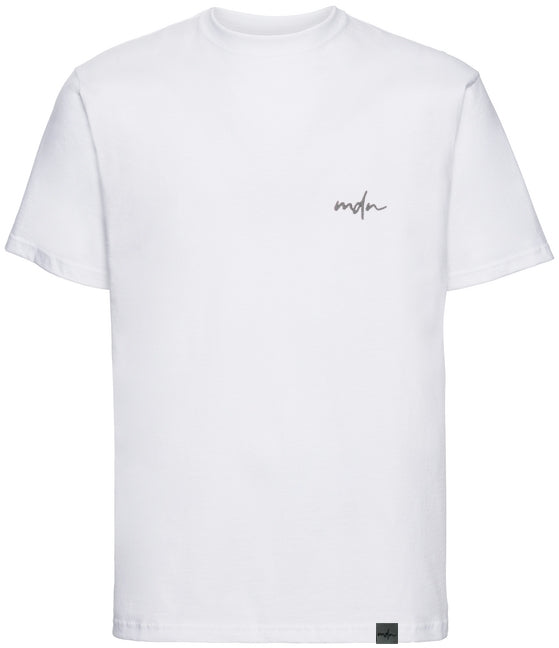 MDN t-shirt Basic Logo Regular Fit white asphalt
