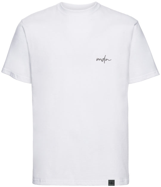  Mdn T-shirt Basic Logo Regular Fit White Asphalt Uomo Bianco