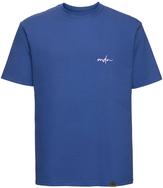  Mdn T-shirt Basic Logo Regular Fit Royal Pink Uomo Blue
