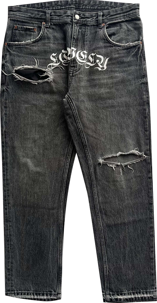  Lovely Death Dreams Jeans Strappi 32 Black Uomo Nero