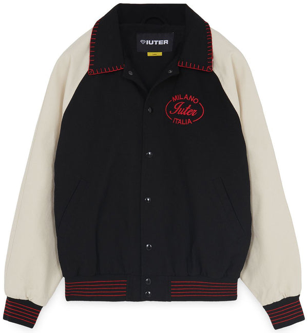 Iuter giacca Milano Flowers Varsity black