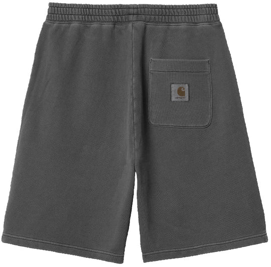  Carhartt Wip Short Nelson Sweat Short Charcoal Garment Dyed Uomo Nero