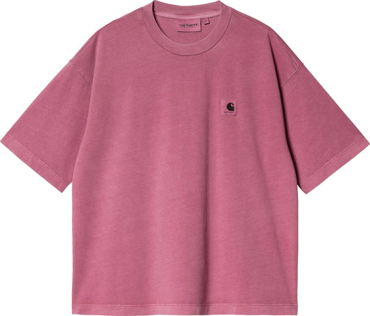  Carhartt Wip T-shirt W S/s Nelson Tee Magenta Garment Dyed Donna