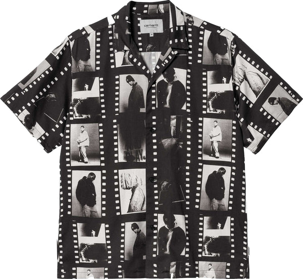 Carhartt Wip camicia S/S Photo Strip Shirt black white