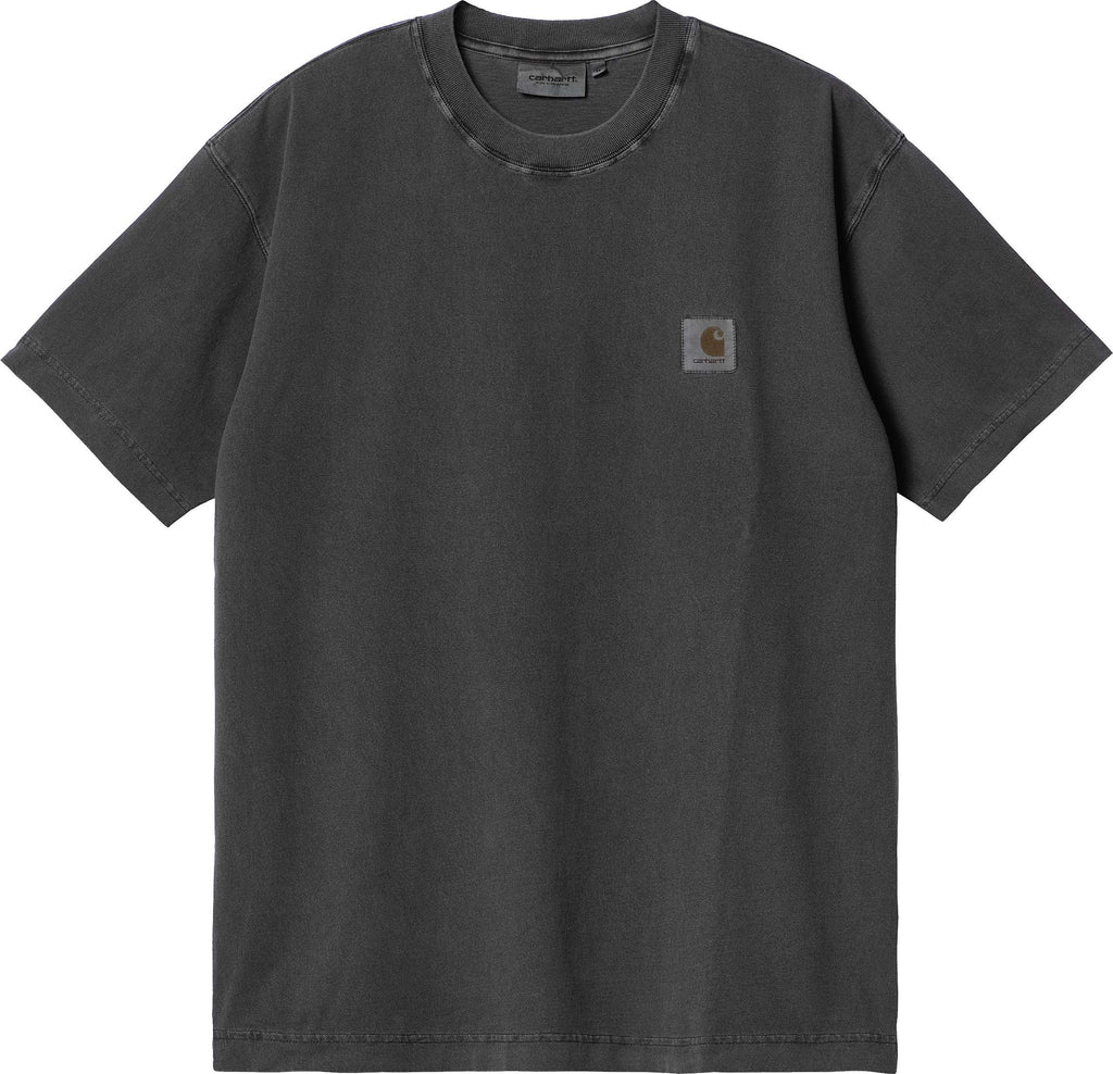  Carhartt Wip T-shirt Nelson T-shirt Charcoal Garment Dyed Uomo Nero