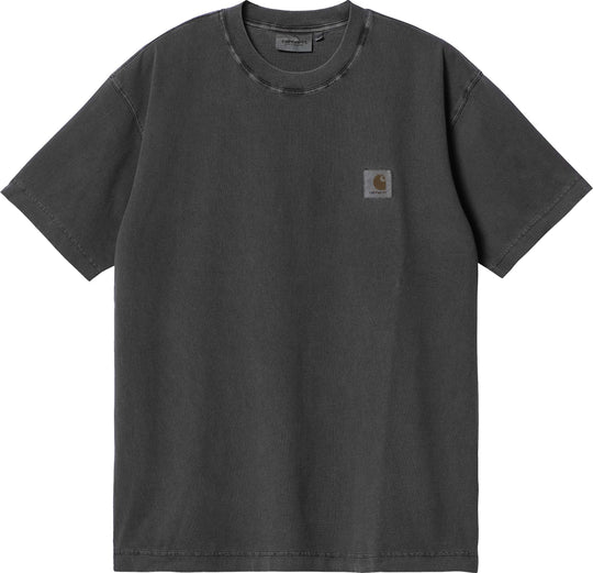  Carhartt Wip T-shirt Nelson T-shirt Charcoal Garment Dyed Uomo Nero