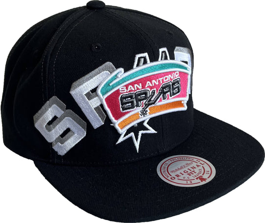  Mitchell & Ness Cappello Nba Full Frontal Snapback Hwc Spurs Mitchell E Ness Uomo Nero