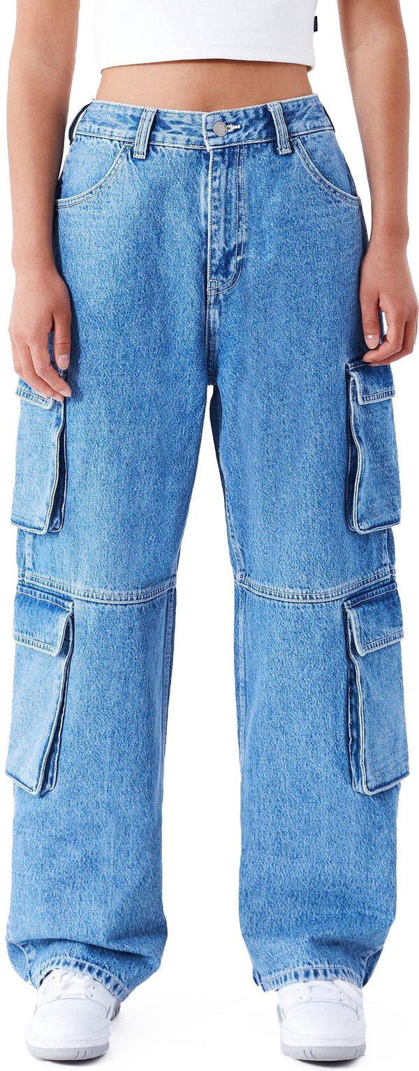 Dr Denim W Jeans Donna Multi Cargo loose fit stream sky retro