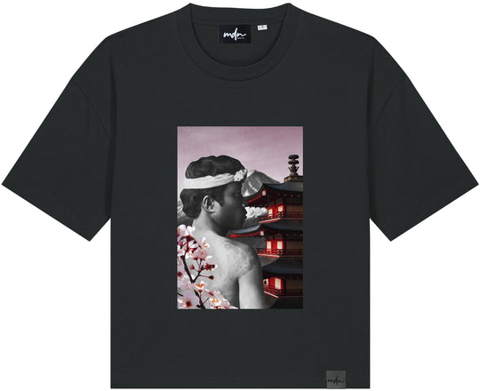  Mdn T-shirt W Kyoto Sanctuary Tee Premium Black Donna Nero