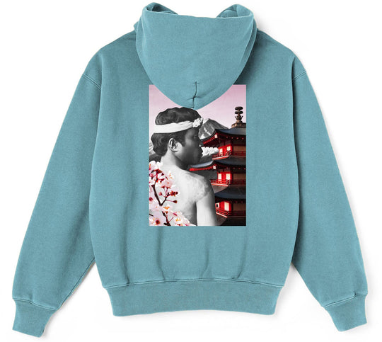  Mdn Felpa Kyoto Sanctuary Hoodie Premium Sky Uomo Blue