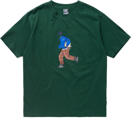  New Balance T-shirt Athletics Sport Style Tee Nightwatch Green Uomo Verde